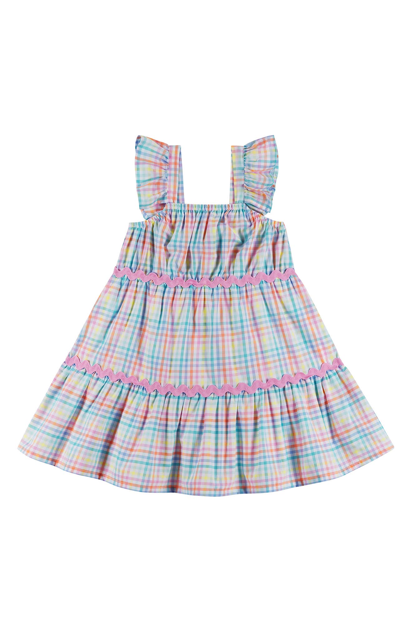 Andy & Evan Kids' Plaid Tiered Dress