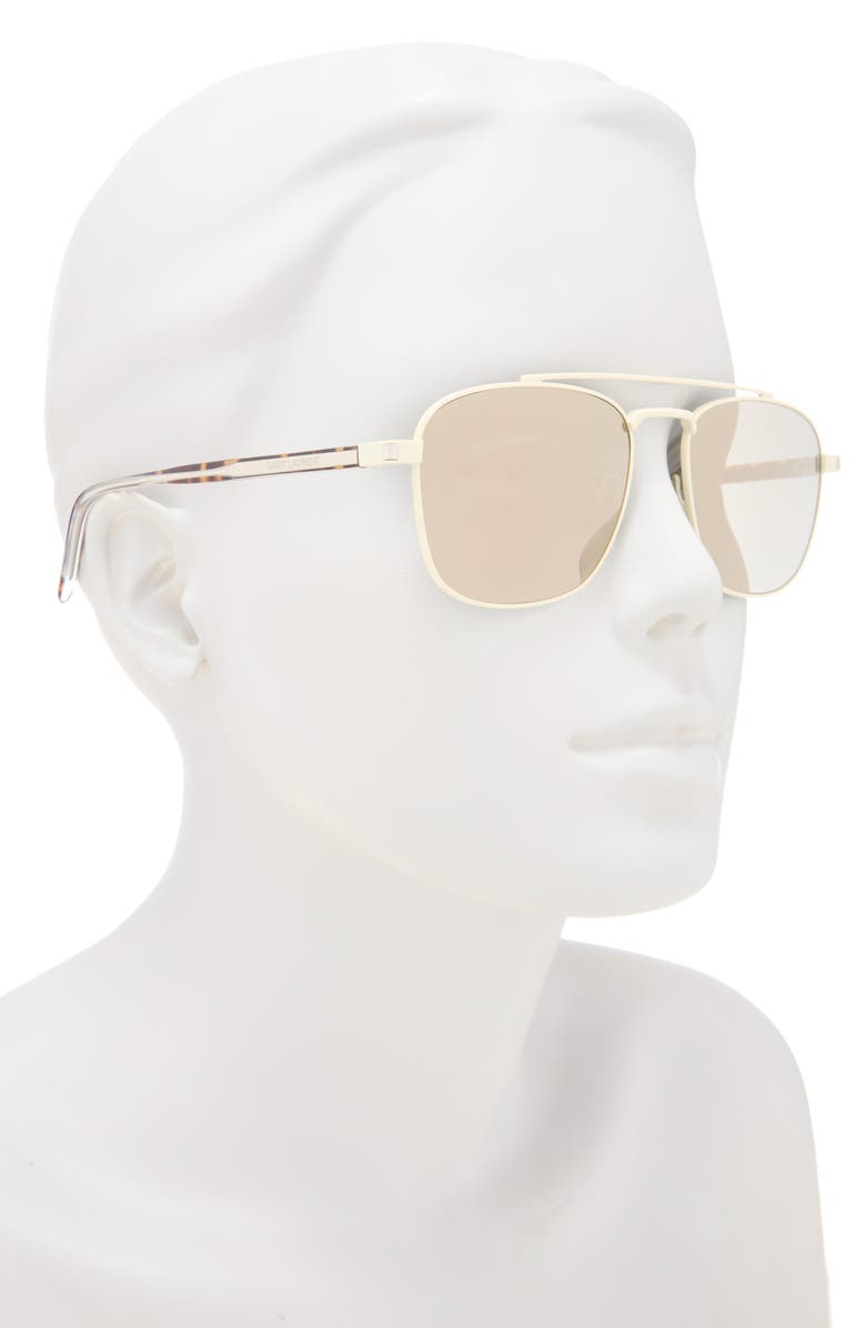 Saint Laurent 56mm Aviator Sunglasses, Alternate, color,