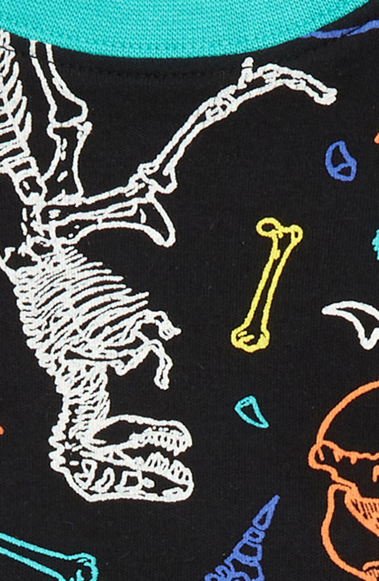 Tucker + Tate Dinosaur Glow in the Dark Fitted Two-Piece Pajamas, Alternate, color,