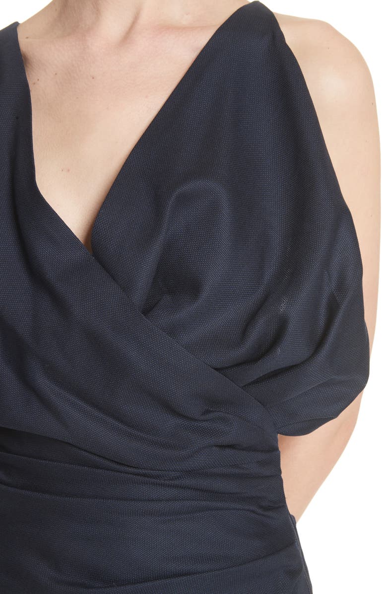 Jacquemus Le Top Sao Draped Wool Top, Alternate, color, 