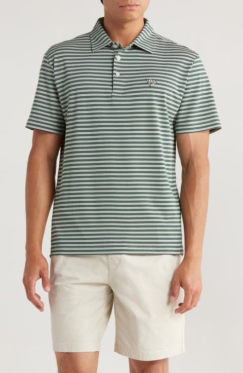 Randolph Stripe Piqué Golf Polo