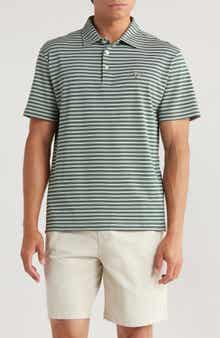 Quiet Golf Randolph Stripe Piqué Golf Polo