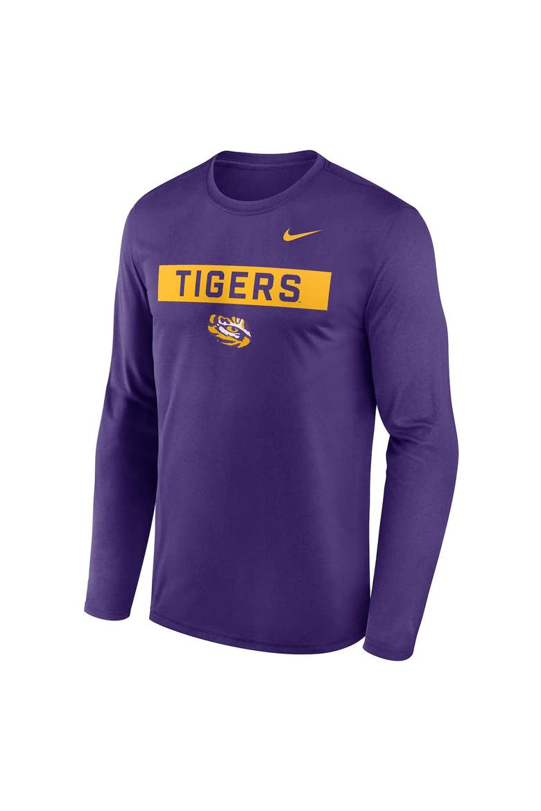 Men's Nike Purple LSU Tigers Primetime Campus 2-Hit Legend Dri-FIT Long Sleeve T-Shirt, Alternate, color, Purple