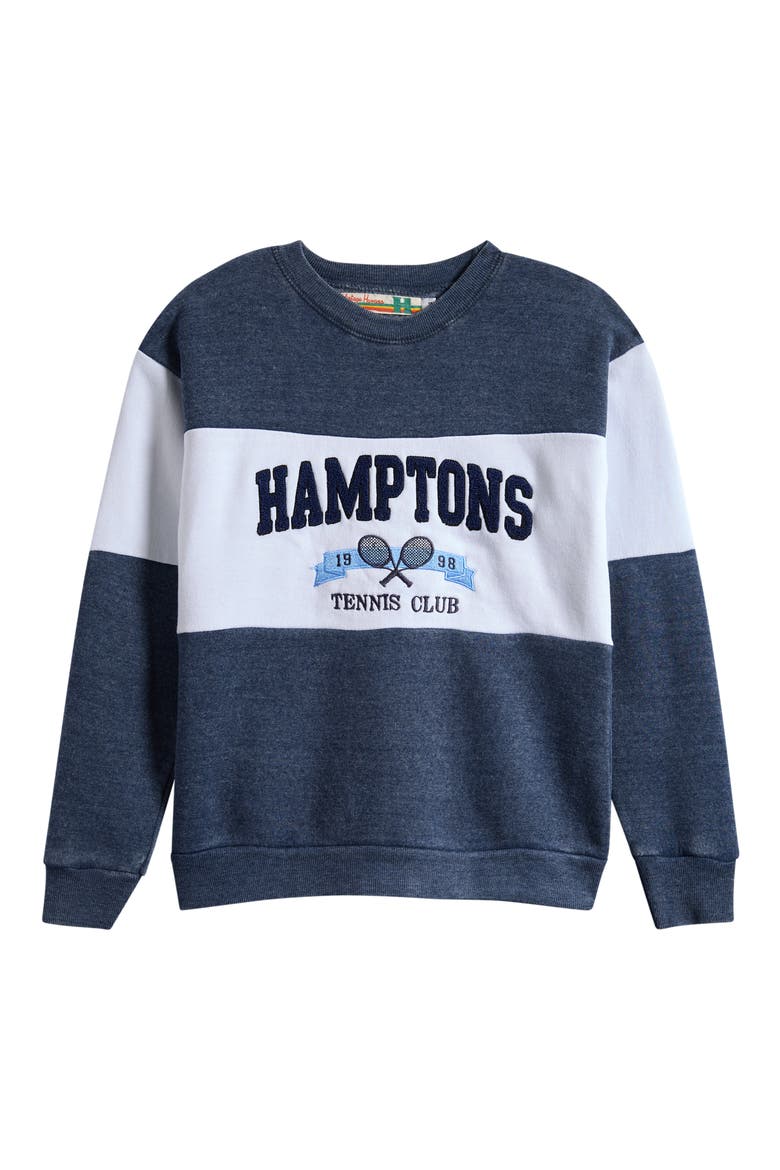 Kids' Hamptons Embroidered Sweatshirt, Main, color, NAVY