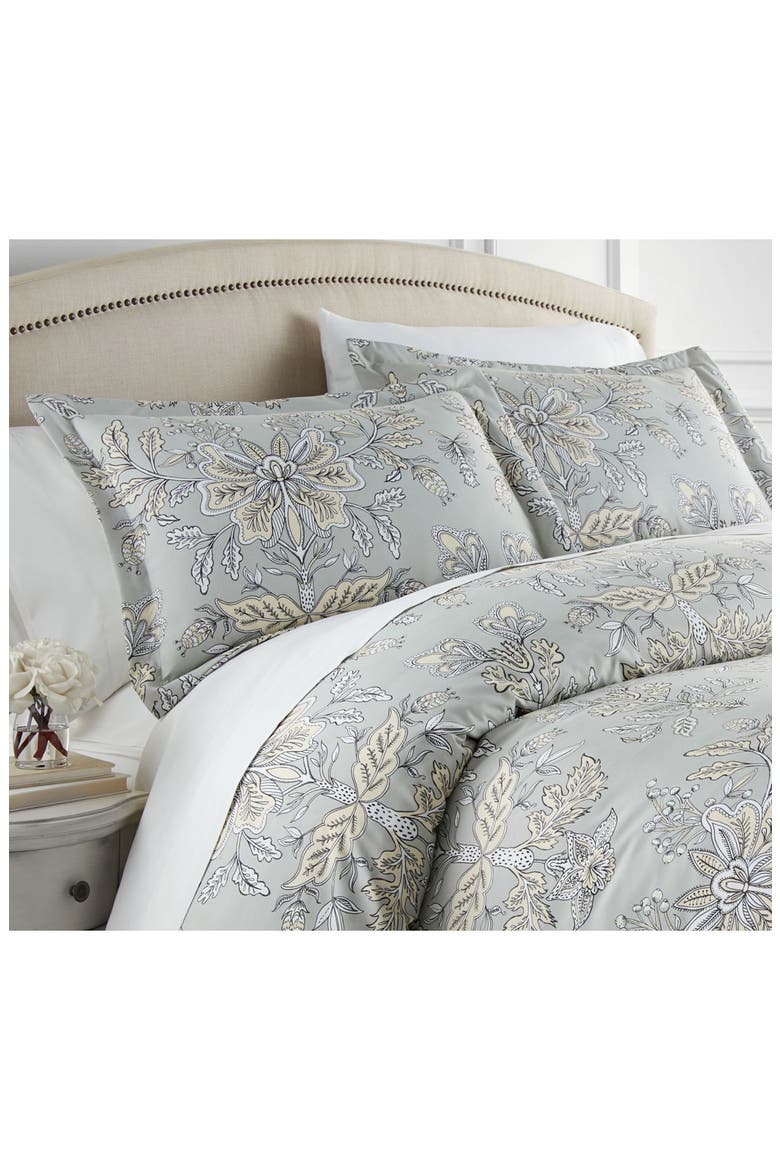 Vintage Garden Duvet Cover Set, Alternate, color, VINTAGE GARDEN SANDY GREY