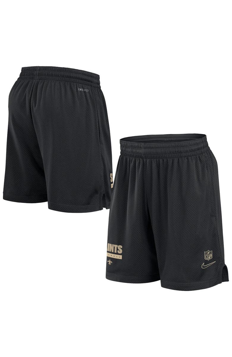 Nike Men's Nike Black New Orleans Saints 2024 Sideline Performance Mesh Shorts, Main, color, Black