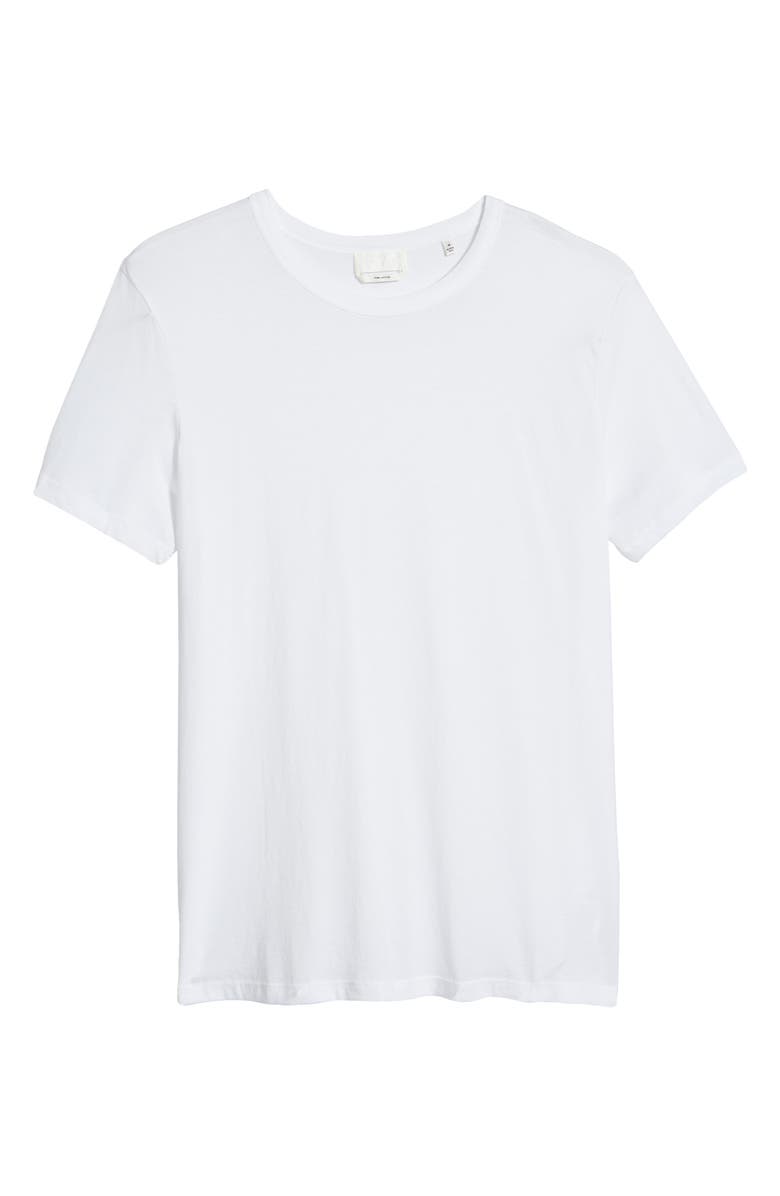 7 For All Mankind Men's Feather Weight Crewneck T-Shirt, Alternate, color, White