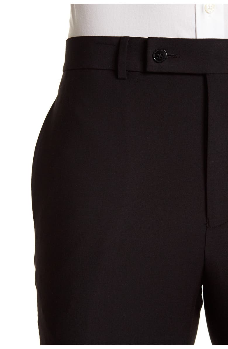 Calvin Klein Solid Black Wool Suit Separate Pants - 30-34" Inseam, Alternate, color, Black