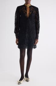 Chloé Long Sleeve Lace Minidress
