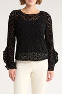 Vince Camuto Velvet Lace Top