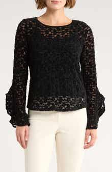 Vince Camuto Velvet Lace Top