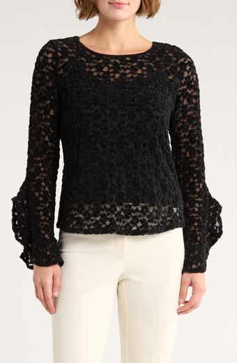 Vince Camuto Velvet Lace Top