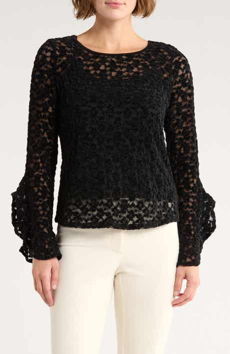 Vince Camuto Velvet Lace Top