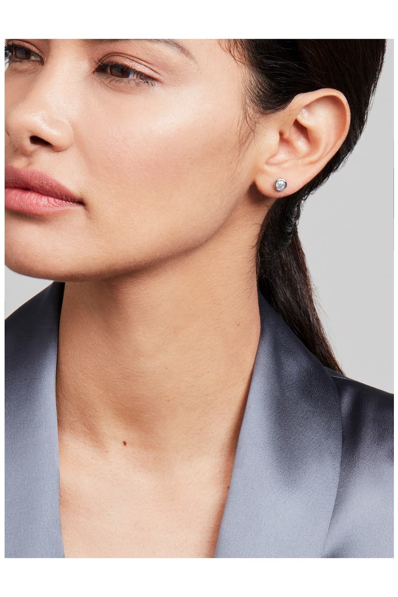 Sinaa Crystal Stud Earrings, Alternate, color, CRYSTAL/ SILVER