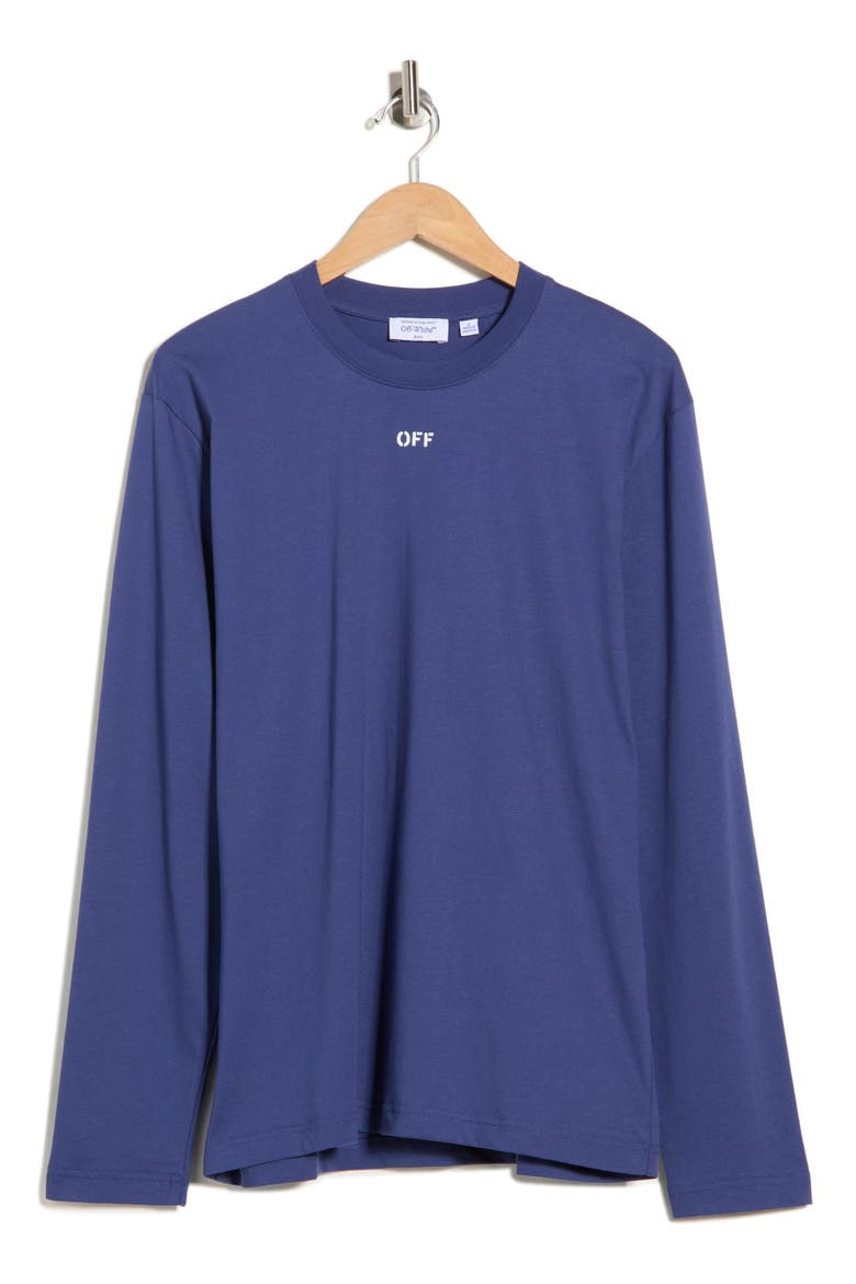 Off Stamp Skate Long Sleeve T-Shirt, Alternate, color, DARK BLUE-WHITE