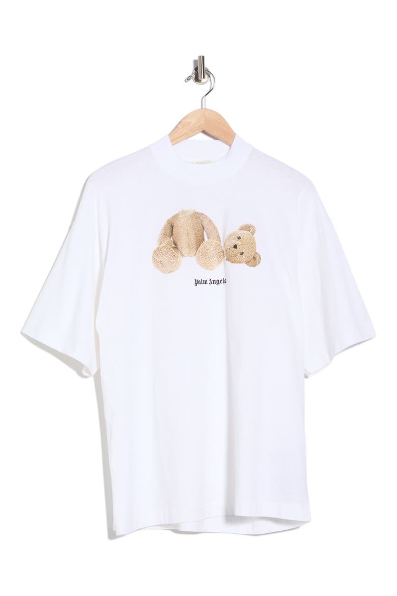 Headless Bear Oversize Cotton Graphic T-Shirt, Main, color, WHITE/BROWN