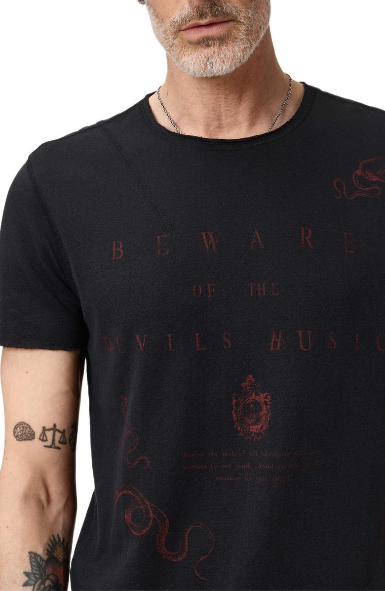 John Varvatos Raw Edge Graphic T-Shirt, Alternate, color, 
