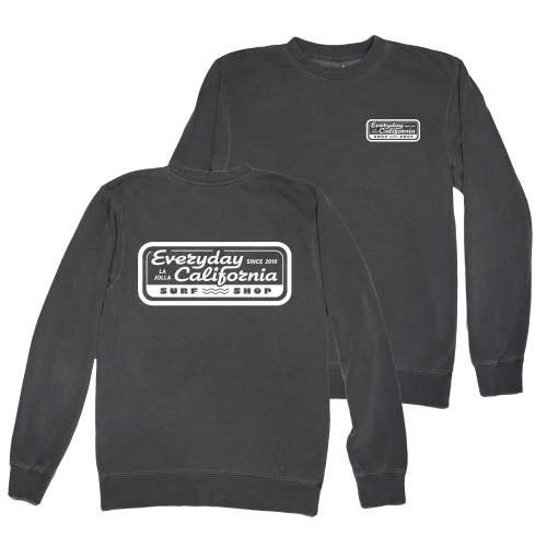 Everyday California Surf Shop Crewneck Sweater In Storm Grey