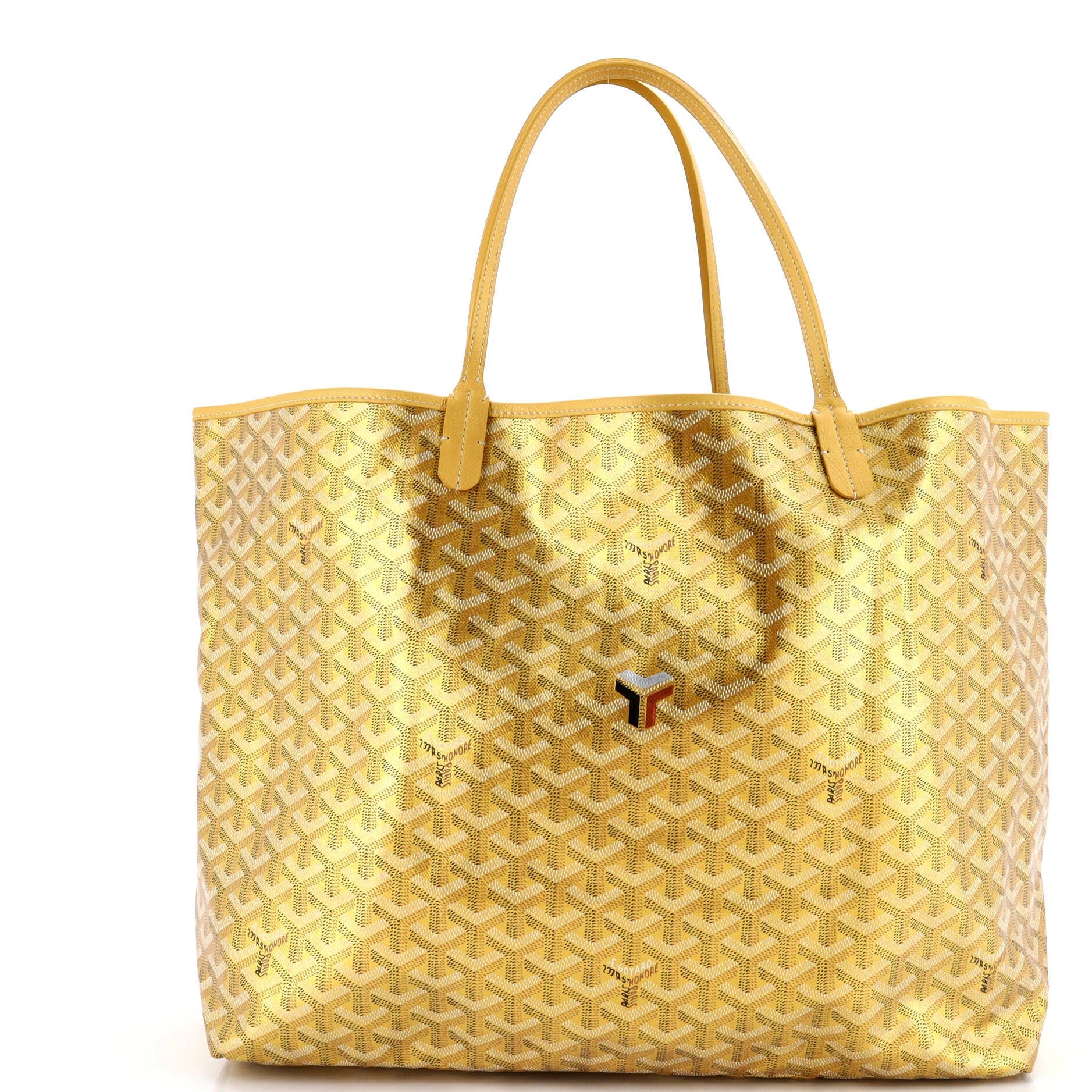 Pre-Owned Goyard Saint Louis Tote Precious Metals Coated Canvas GM, Main, color, Gold