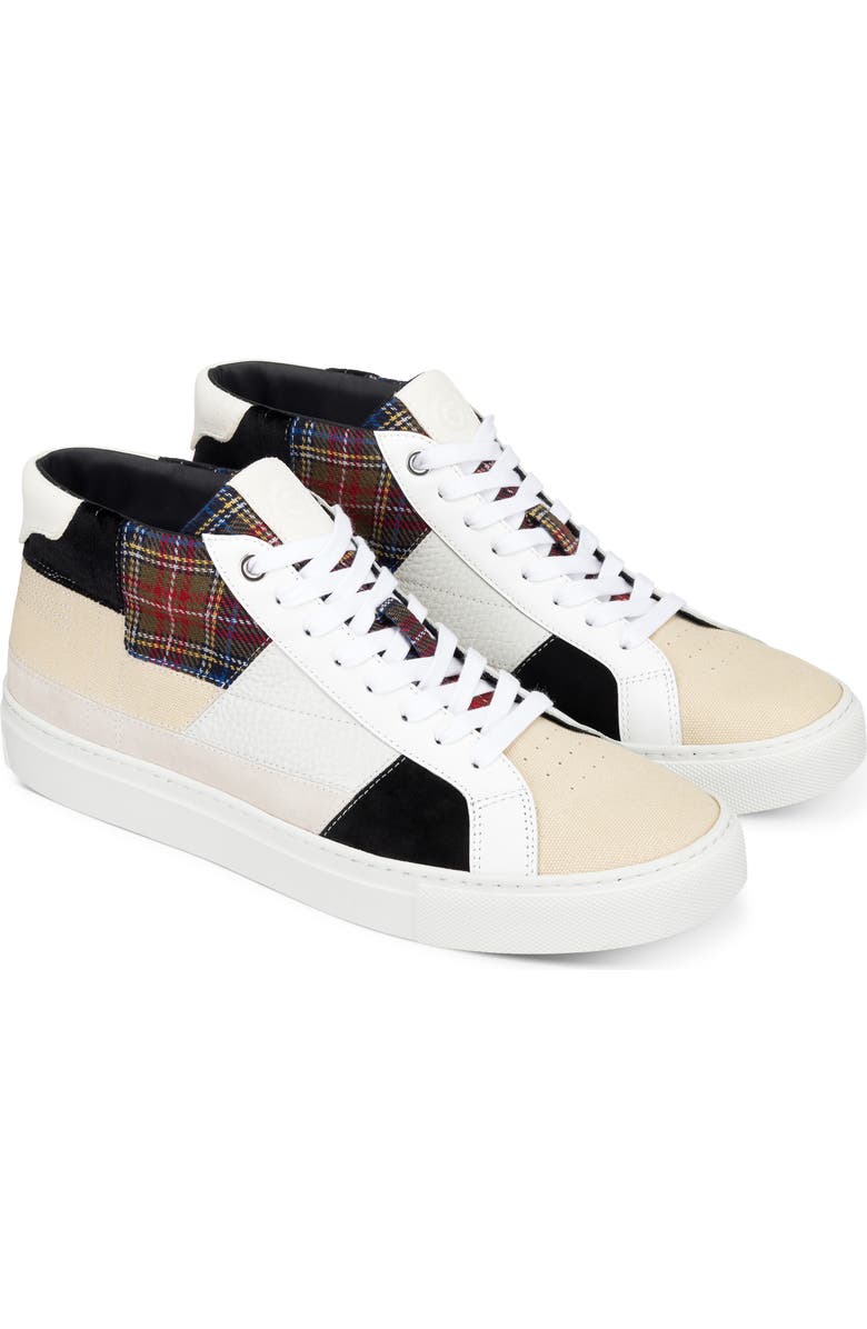 GREATS Royale High Patchwork Sneaker, Main, color, White Multi