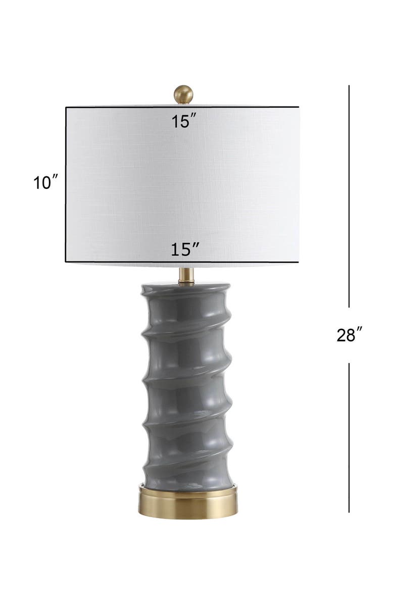 JONATHAN Y Taipei 28" Ceramic LED Table Lamp, Alternate, color, Dark Gray