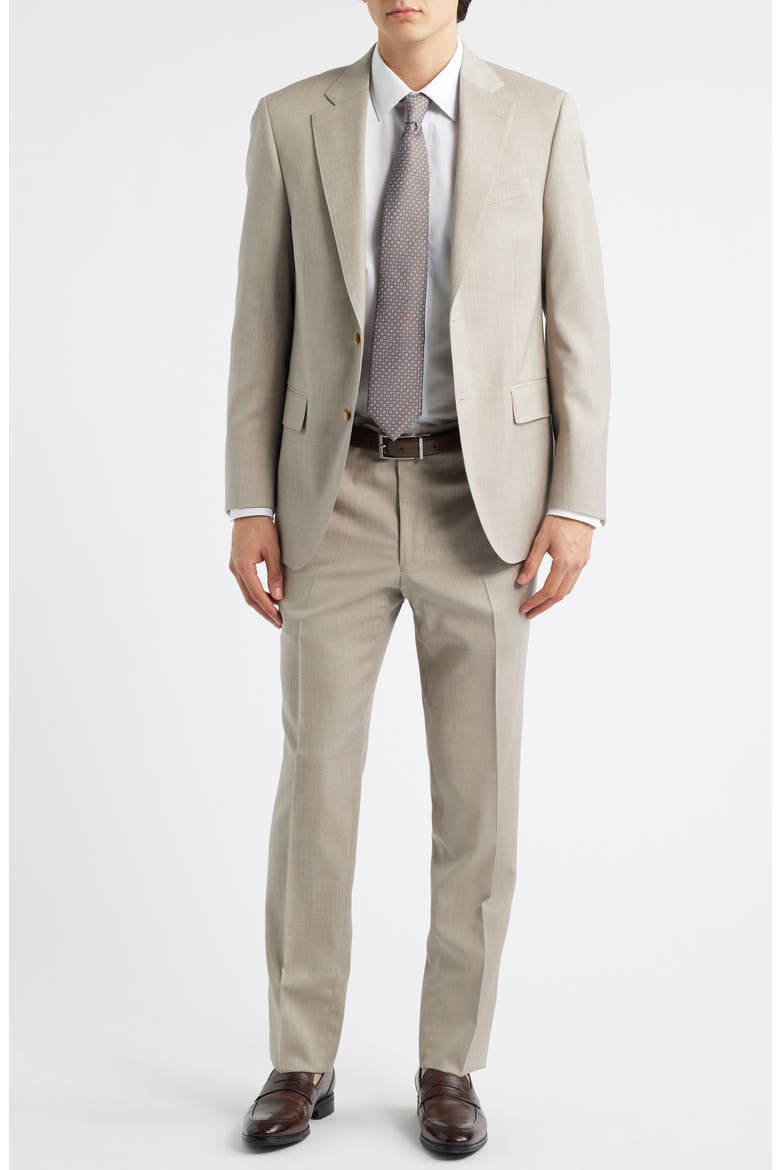 Flynn Classic Fit Tan Wool Suit, Main, color, TAN