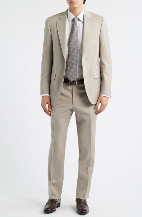 Flynn Classic Fit Tan Wool Suit (Regular & Big)