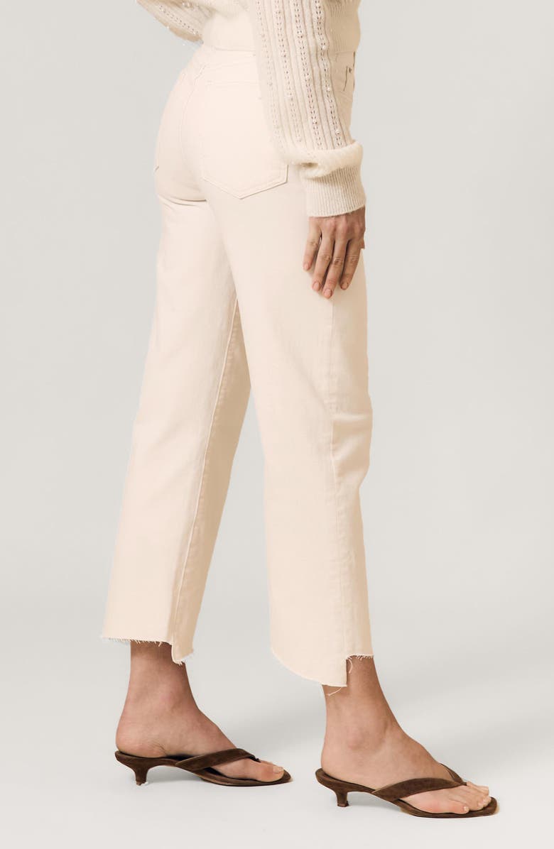 LE JEAN Reworked '90s Raw Step Hem Ankle Straight Leg Jeans, Alternate, color, Bone