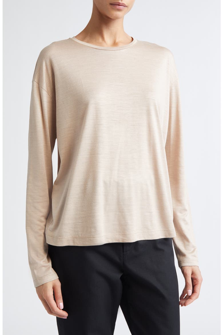 Myrtle Long Sleeve Modal & Cashmere T-Shirt, Alternate, color, BLUSH