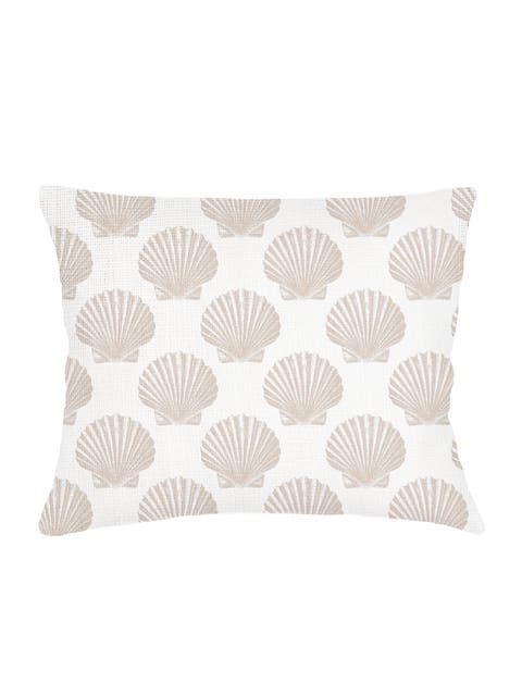 Vintage Shell Linen Dutch Euro Pillow Cover Only
