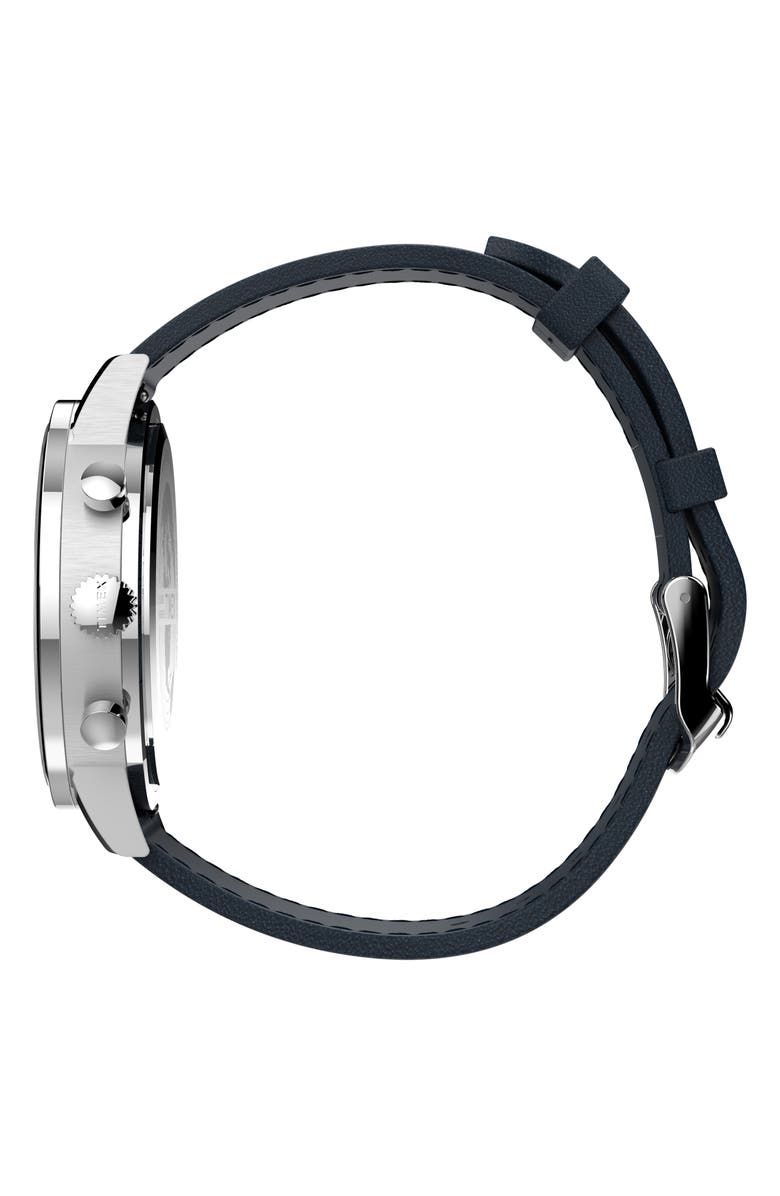 Timex<sup>®</sup> Midtown Chronograph Leather Strap Watch, 40mm, Alternate, color, 