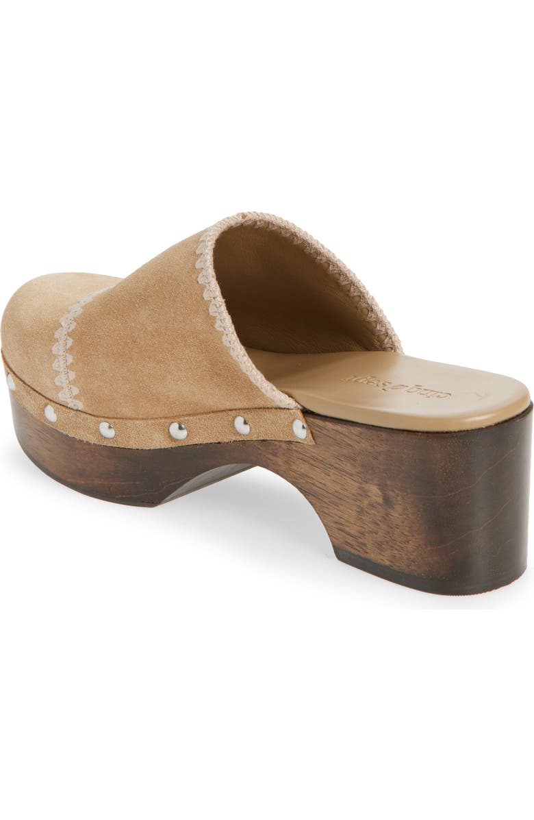 Cinq à Sept Saige Embroidered Clog, Alternate, color, Brown Sugar