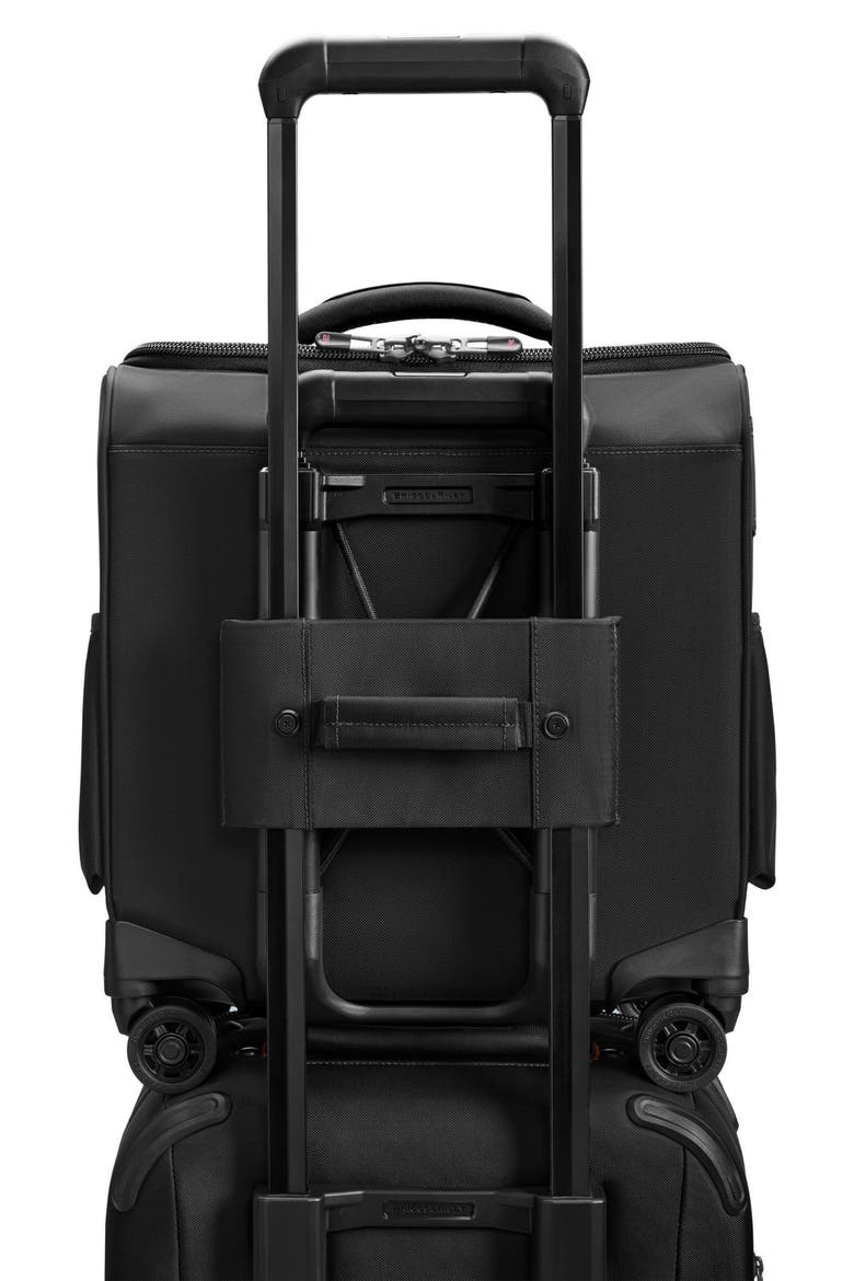 ZDX Cabin Spinner Suitcase, Alternate, color, BLACK