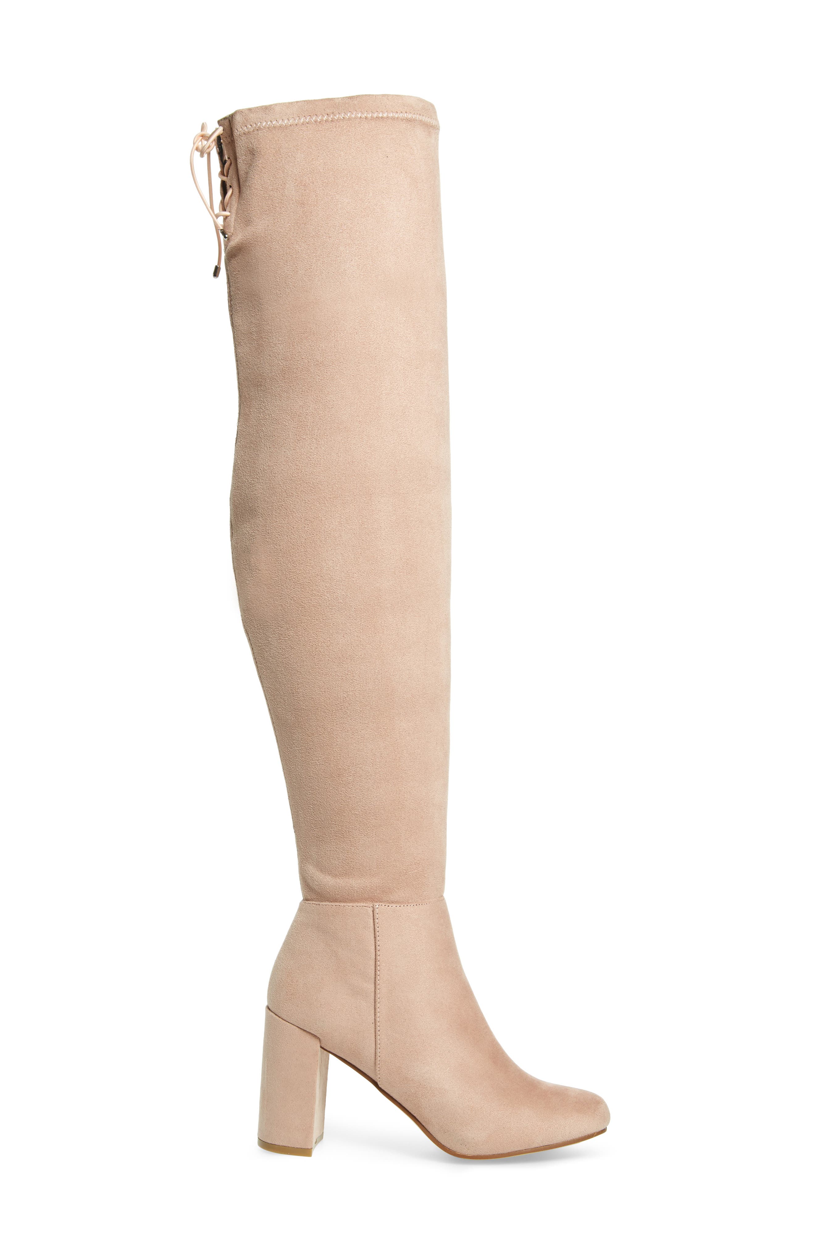 Krush Over the Knee Boot, Alternate, color, PINK SUEDE