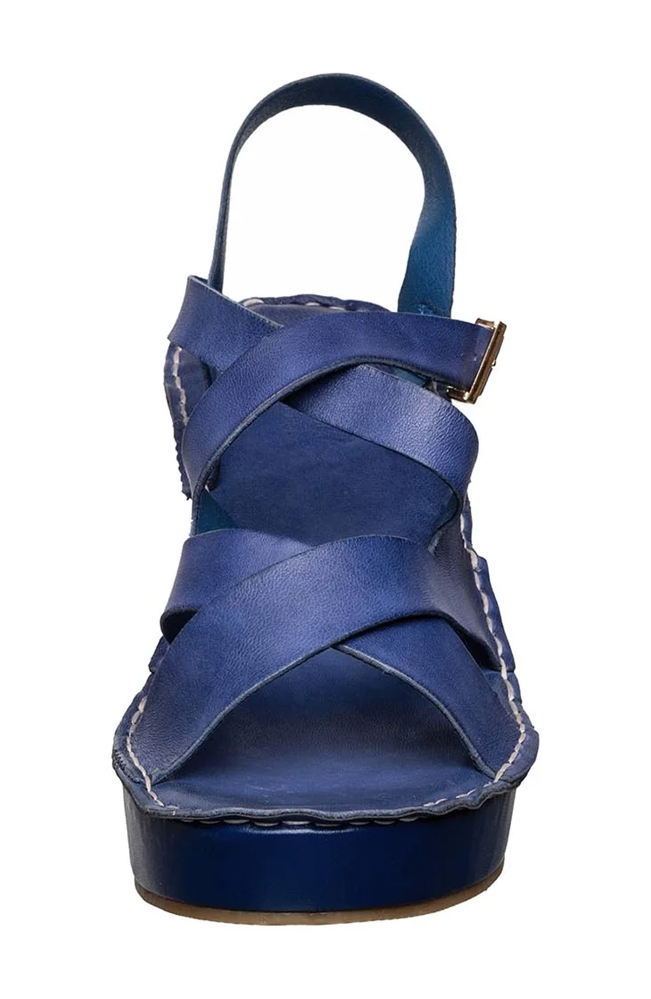 ANTELOPE Sari Platform Wedge Sandal, Alternate, color, Blue Jewel