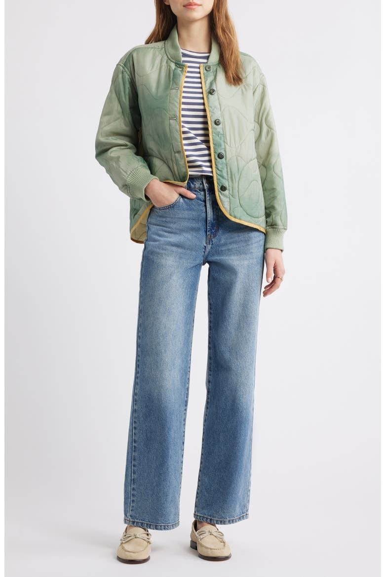 The Quilted Liner Jacket, Alternate, color, MOTTLED GREEN