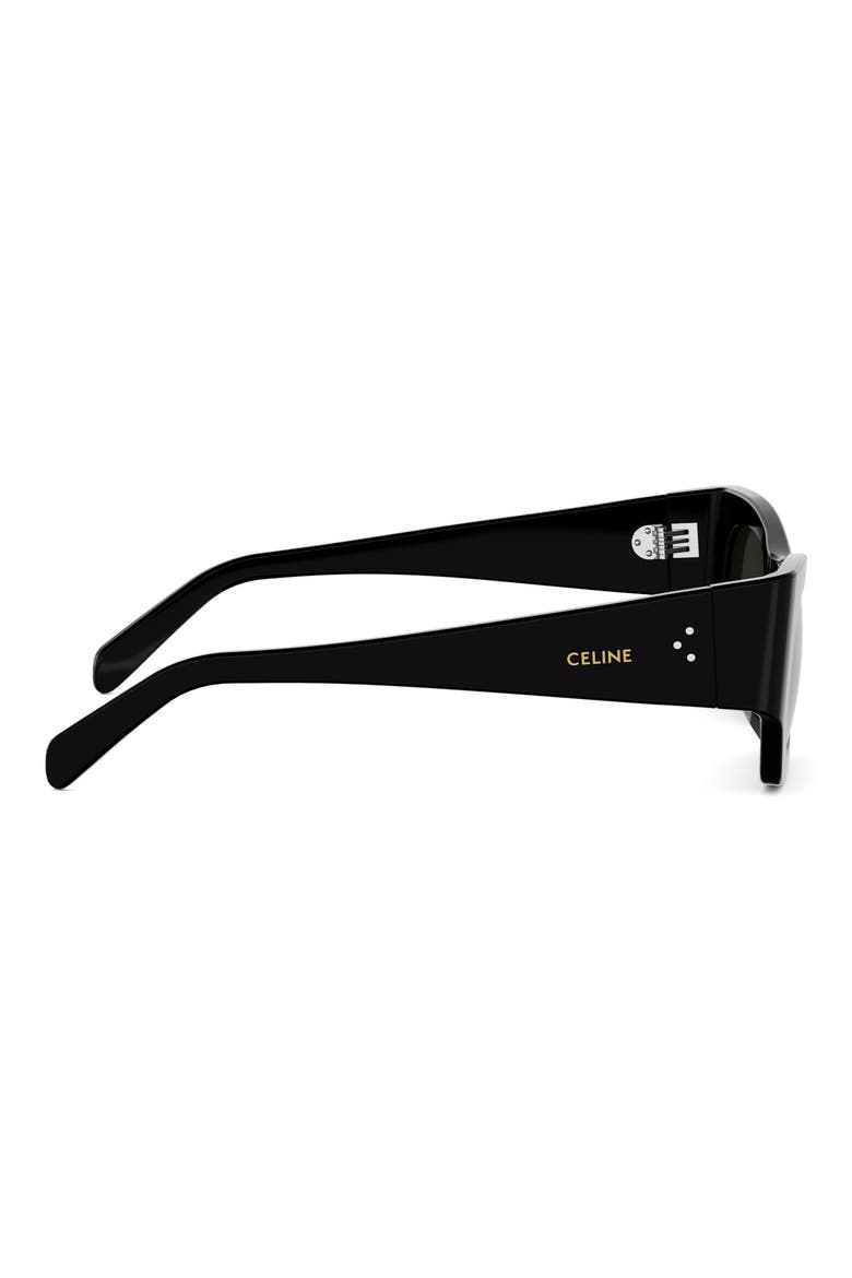 3 Dots 52mm Cat Eye Sunglasses, Alternate, color, SHINY BLACK / SMOKE