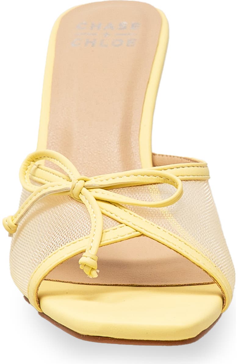 CHASE AND CHLOE Baela Mesh Sandal, Alternate, color, Light Yellow Mesh