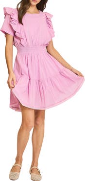 WISHLIST Swiss Dot Minidress