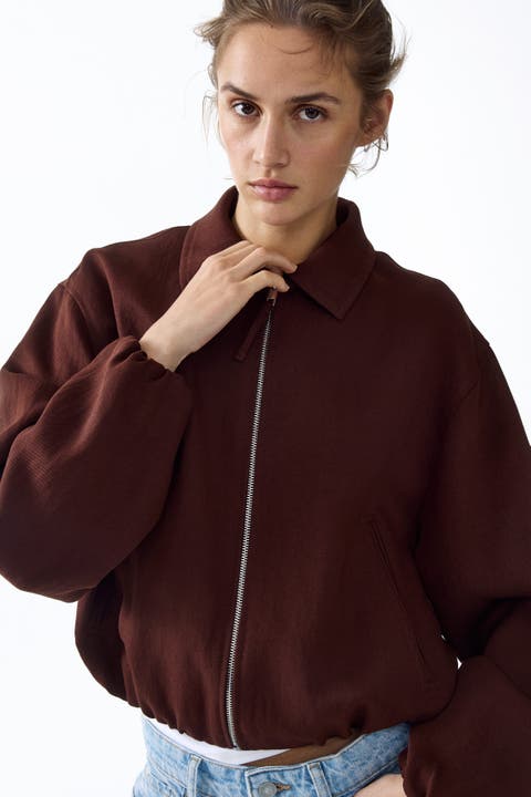 Oversized bubble-hem jacket