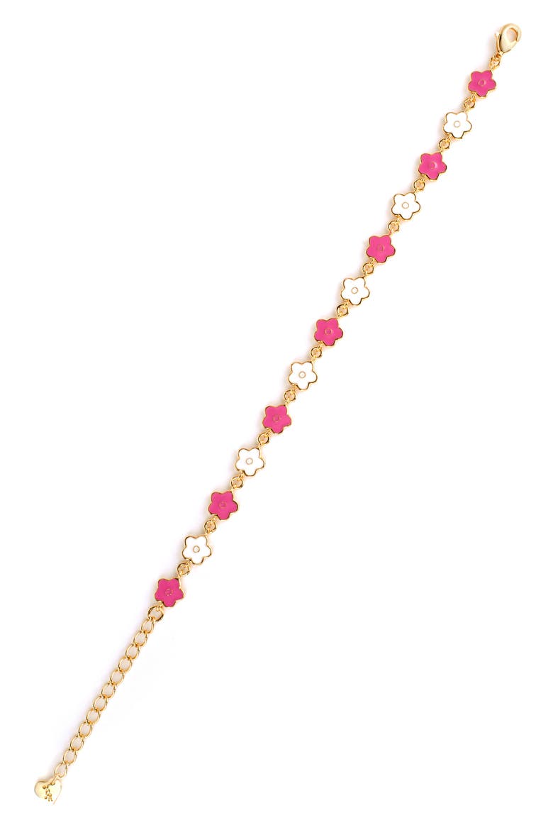 Flower Bracelet, Alternate, color, GOLD