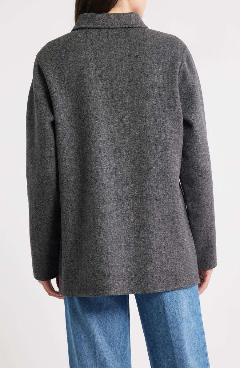 Pendleton Reversible Wool Blend Jacket, Alternate, color, Charcoal Herringbone