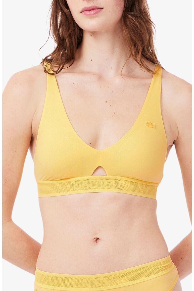 Cutout Wireless Microfiber Bra, Main, color, YELLOW