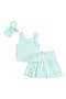 Kids' Lettuce Trim Tank, Skort & Scruchie Set