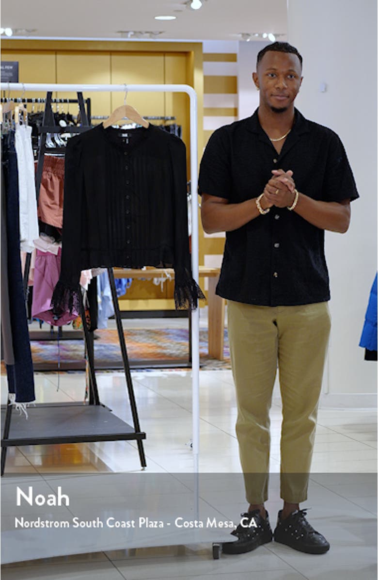 Franca Lace Trim Silk Button-Up Top, sales video thumbnail