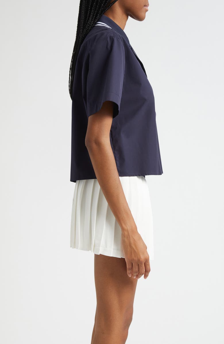 Sporty & Rich SRC Sailor Button-Up Shirt, Alternate, color, Dark Navy