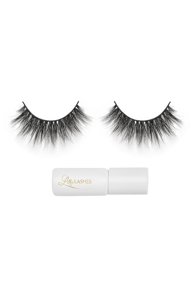 Lilly Lashes Miami 3D Mink False Lashes Ornament, Alternate, color, 