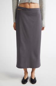 Paloma Wool Jiaqi Cutout Waist Midi Skirt