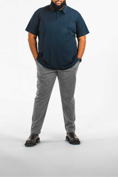 Regent Row Big And Tall Commuter Shirt Tech Polo In Blue