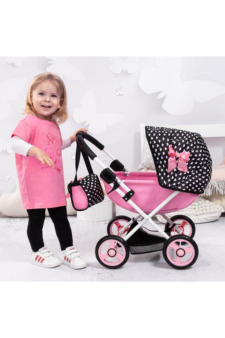 Doll Pram Cosy, Play Push Stroller, For Dolls Up To 18 Inches, Kids 3+, Alternate, color, Multicolored